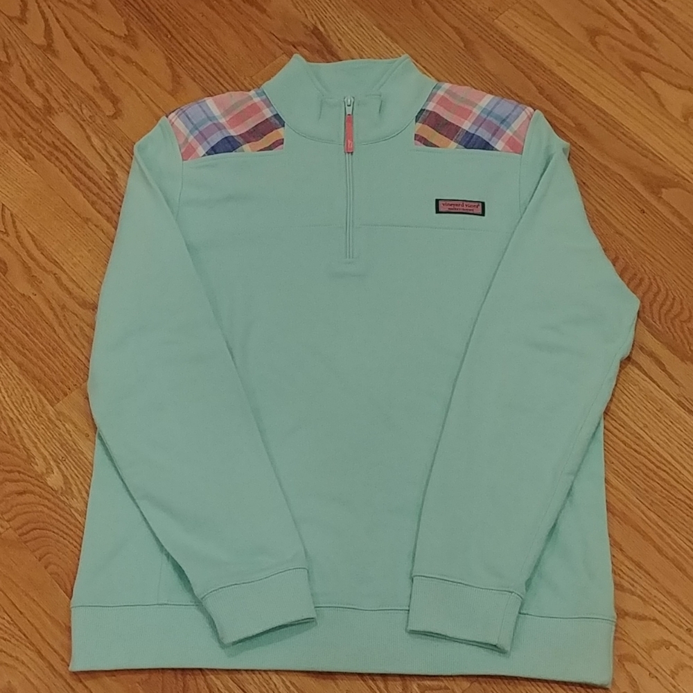 Vineyard Vines Shep Shirt w/ Plaid Shoulders
